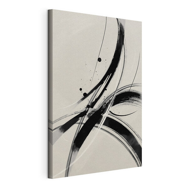 Immagine in bianco e nero raffigurante un motivo a spirale Stampa su tela Immagine in bianco e nero raffigurante un motivo a spirale