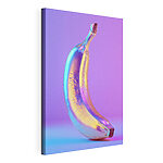 Stampa su tela Banana colorata su sfondo viola