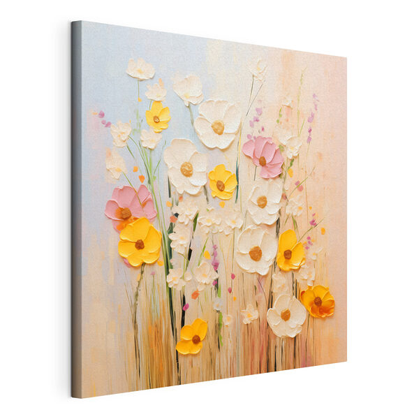Stampa su tela Fiori colorati dai delicati toni pastello