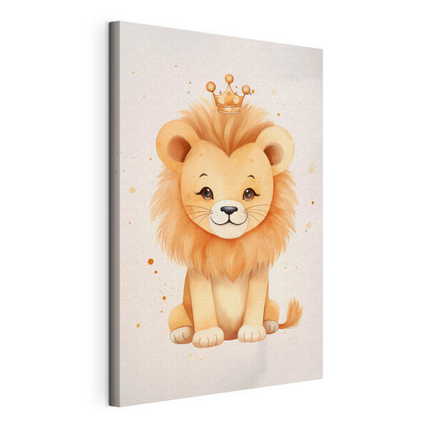 Stampa su tela Acquerello raffigurante un leone con una corona (COD: s46384) Stampa su tela Stampa su tela Acquerello raffigurante un leone con una corona (COD: s46384)