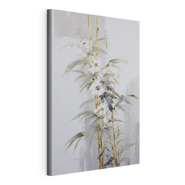 Dipinto raffigurante una pianta con fiori bianchi Stampa su tela Dipinto raffigurante una pianta con fiori bianchi