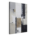 Stampa su tela Dipinto raffigurante un oggetto rettangolare bianco e nero
