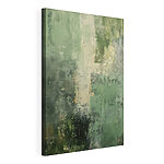 Stampa su tela Dipinto verde e bianco