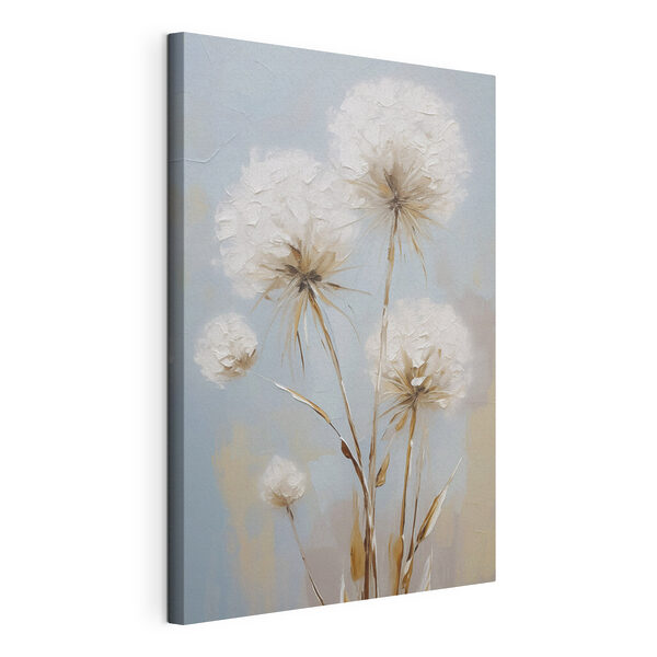 Dipinto raffigurante dei fiori su sfondo blu Stampa su tela Dipinto raffigurante dei fiori su sfondo blu