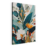Stampa su tela Dipinto di fiori e foglie