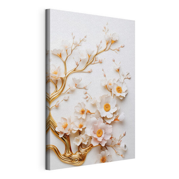 Elegante motivo floreale con dettagli raffinati Stampa su tela Elegante motivo floreale con dettagli raffinati