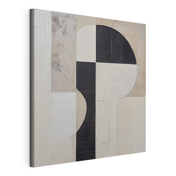 Stampa su tela Motivo geometrico in bianco e nero