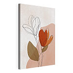 Stampa su tela Disegno di fiori con foglie