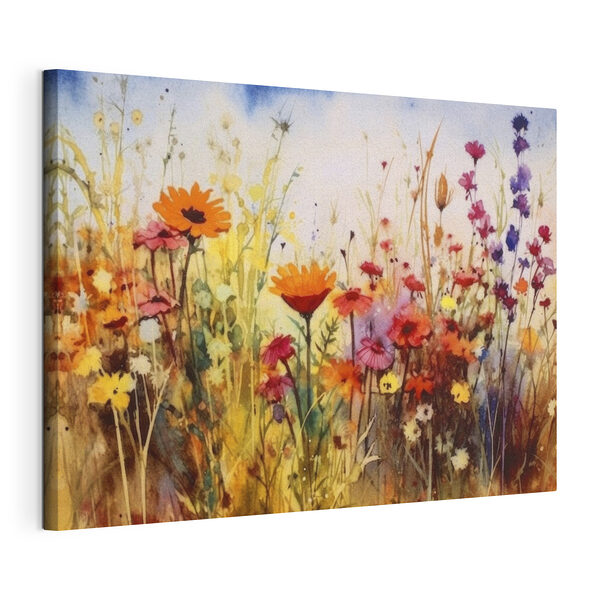 Stampa su tela Fiori selvatici dai colori vivaci in un dipinto ad acquerello (COD: s33666) Stampa su tela Stampa su tela Fiori selvatici dai colori vivaci in un dipinto ad acquerello (COD: s33666)