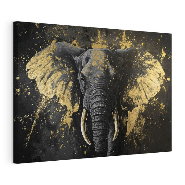 Stampa su tela Un maestoso elefante dal tocco artistico