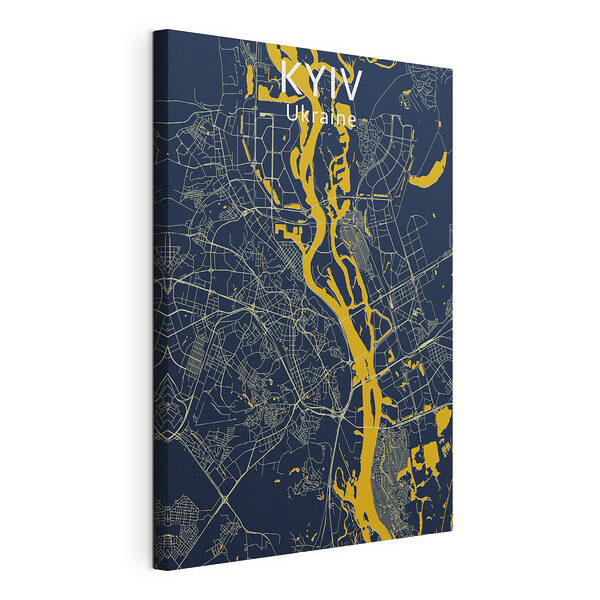 Stampa su tela Mappa di una città