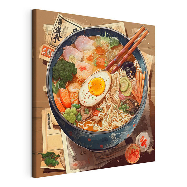 Stampa su tela Ciotola di ramen con bacchette e un uovo (COD: s32121) Stampa su tela Stampa su tela Ciotola di ramen con bacchette e un uovo (COD: s32121)