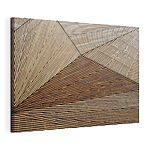 Stampa su tela Motivo geometrico in legno con linee