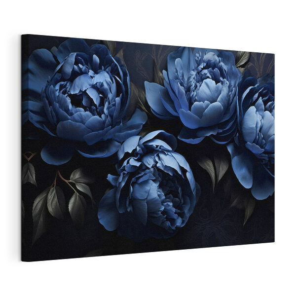 Stampa su tela Petali blu dalle texture morbide