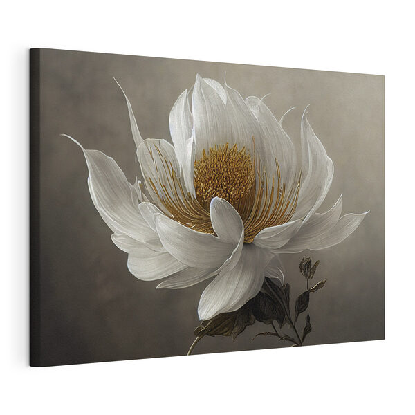 Stampa su tela Elegante fiore bianco in fiore