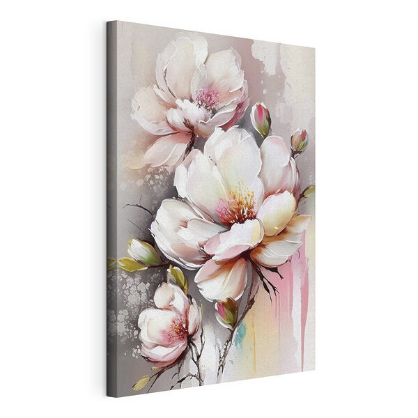 Stampa su tela Eleganti fiori in stile acquerello artistico