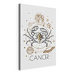 Stampa su tela Segno zodiacale del Cancro con pianeti e stelle