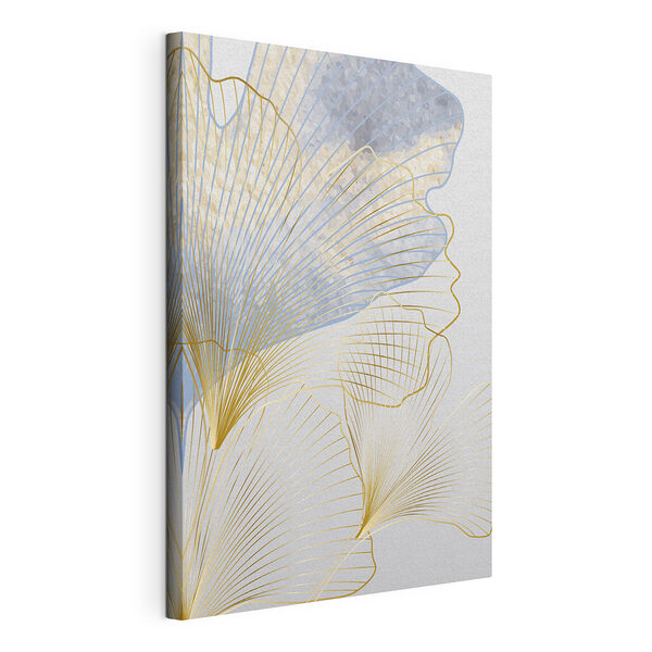 Stampa su tela Eleganti foglie di ginkgo dalle linee sinuose