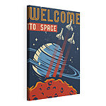 Stampa su tela Poster con navette spaziali che volano nel cielo