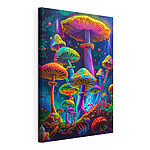 Stampa su tela Gruppo di funghi colorati