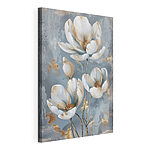 Stampa su tela Fiori eleganti su uno sfondo con texture