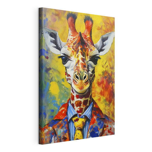 Dipinto raffigurante una giraffa Stampa su tela Dipinto raffigurante una giraffa