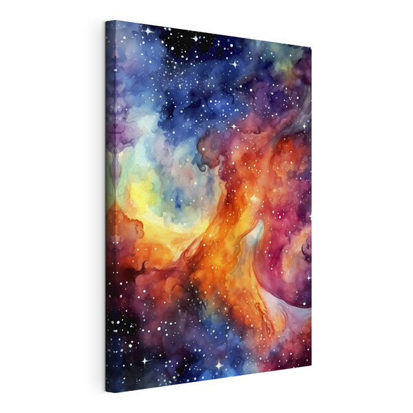 Stampa su tela Galassia colorata con stelle