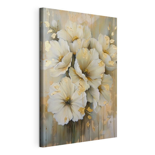 Stampa su tela Fiori eleganti con tocchi scintillanti