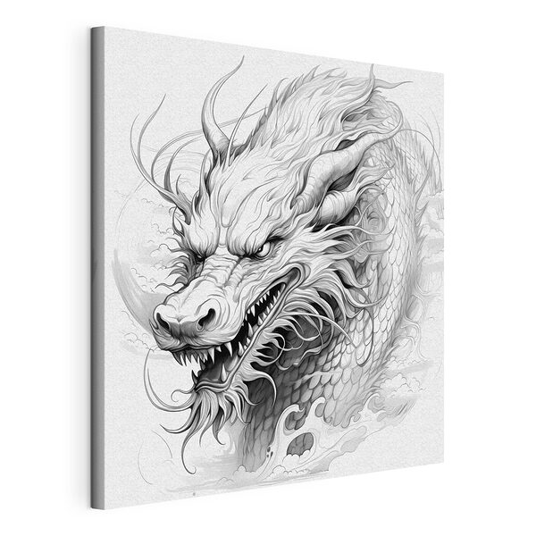 Disegno di un drago Stampa su tela Disegno di un drago