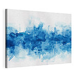 Stampa su tela Acquerello blu e bianco