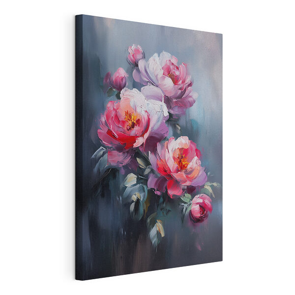 Dipinto raffigurante fiori rosa Stampa su tela Dipinto raffigurante fiori rosa
