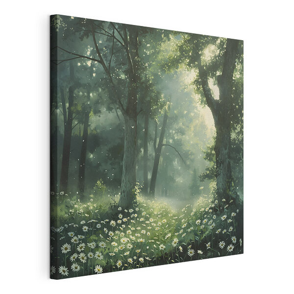 Stampa su tela Foresta con alberi e fiori (COD: s40224) Stampa su tela Stampa su tela Foresta con alberi e fiori (COD: s40224)