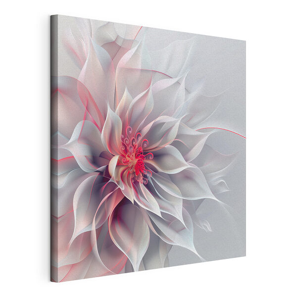 Stampa su tela Fiore bianco e rosa