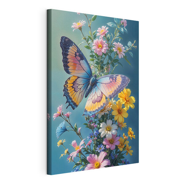 Stampa su tela Farfalla su un fiore
