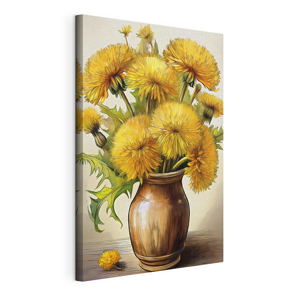Stampa su tela Fiori gialli in un vaso