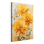 Stampa su tela Dipinto raffigurante fiori arancioni