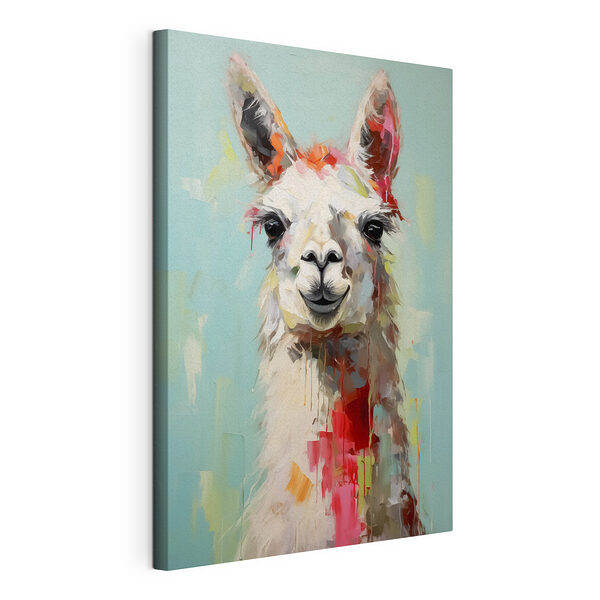 Dipinto raffigurante un lama Stampa su tela Dipinto raffigurante un lama