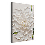 Stampa su tela Elegante fiore bianco in rilievo