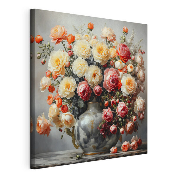 Vaso di fiori su un tavolo Stampa su tela Vaso di fiori su un tavolo