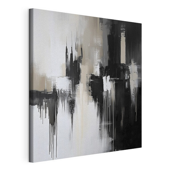 Dipinto in bianco e nero Stampa su tela Dipinto in bianco e nero