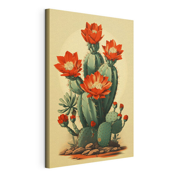 Stampa su tela Cactus con fiori rossi (COD: s40806) Stampa su tela Stampa su tela Cactus con fiori rossi (COD: s40806)