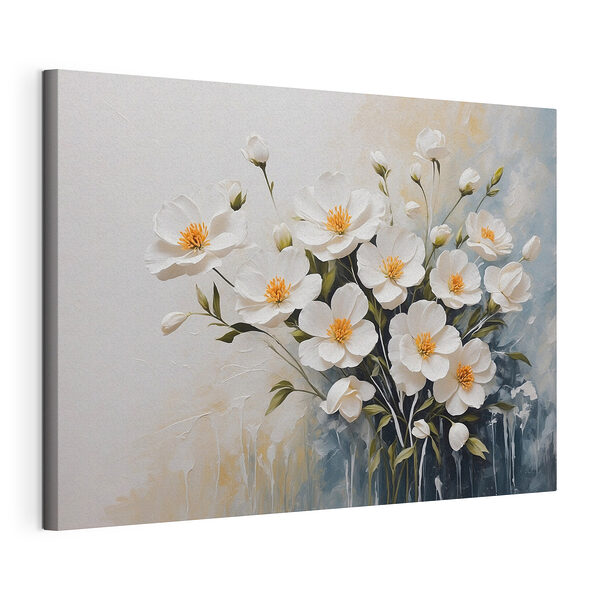 Dipinto raffigurante fiori bianchi Stampa su tela Dipinto raffigurante fiori bianchi