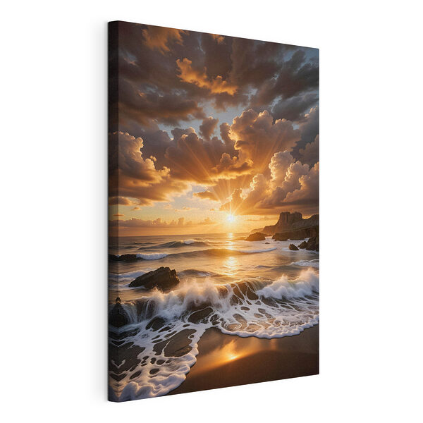 Stampa su tela Tramonto su uno specchio d'acqua