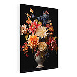 Stampa su tela Vaso di fiori su sfondo nero