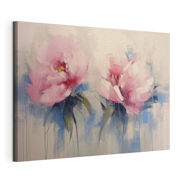 Dipinto raffigurante fiori rosa Stampa su tela Dipinto raffigurante fiori rosa