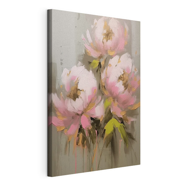 Dipinto raffigurante fiori rosa Stampa su tela Dipinto raffigurante fiori rosa