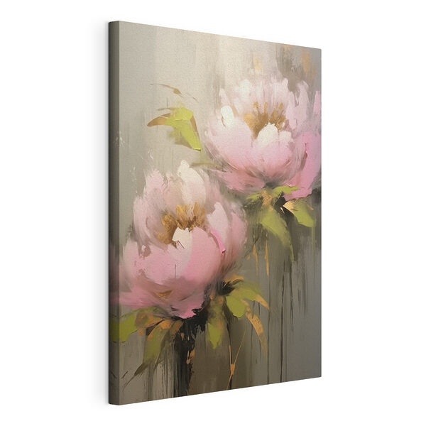 Dipinto raffigurante fiori rosa Stampa su tela Dipinto raffigurante fiori rosa