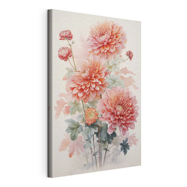 Stampa su tela Eleganti fiori dai delicati toni pastello