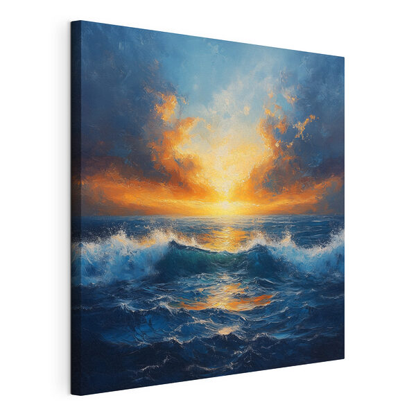 Stampa su tela Tramonto sull'oceano