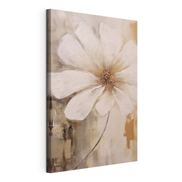Stampa su tela Dipinto raffigurante un fiore bianco